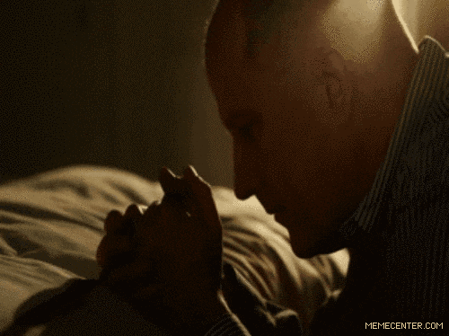 Gif of a man praying from the LDS video Forgive