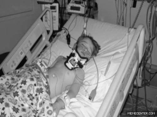 sick child in hospital