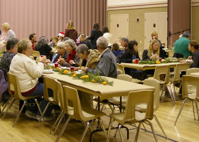 Local LDS Ward gathered together for a Christmas activity. 