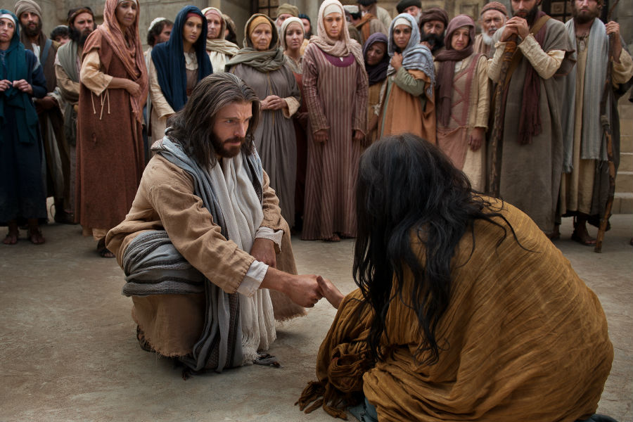 Christ forgives the woman taken in adultrey