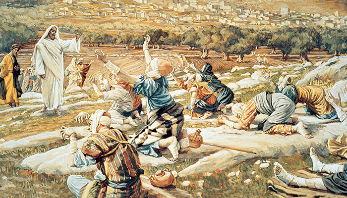 Artistic depiction of Christ Healing the 10 Lepers