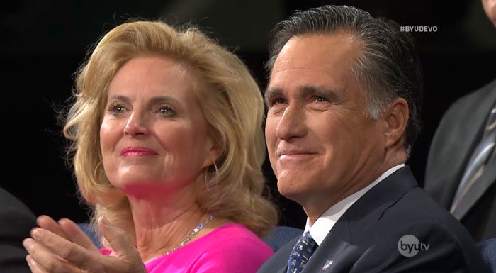 ann and mitt romney at byu