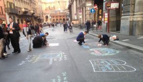 Missionaries Sidewalk chalk, Italy