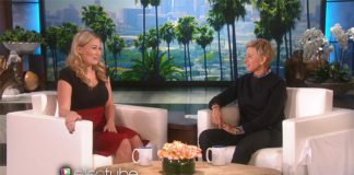 T.V. host Ellen with guest from Utah