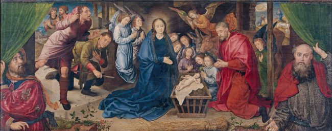 Shepherds worship the Christchild