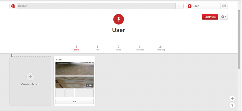 Pinterest profile