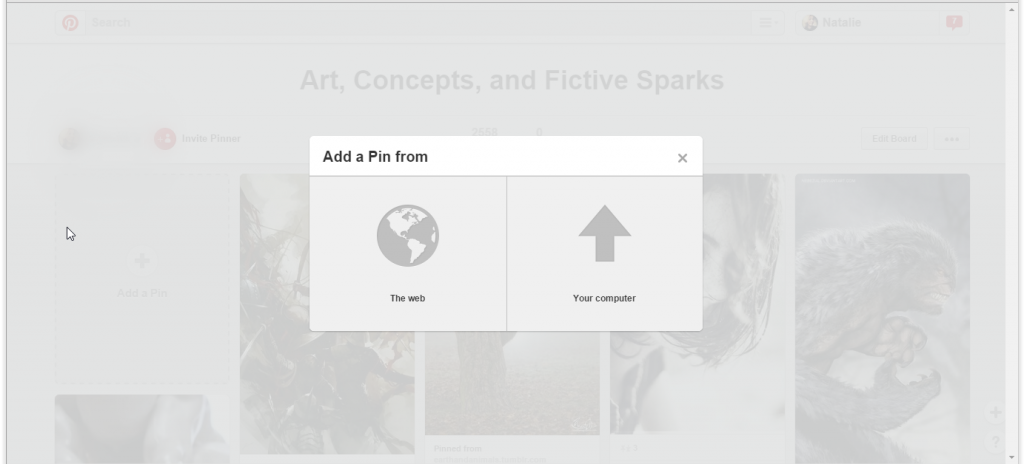 Uploading and creating pins on Pinterest