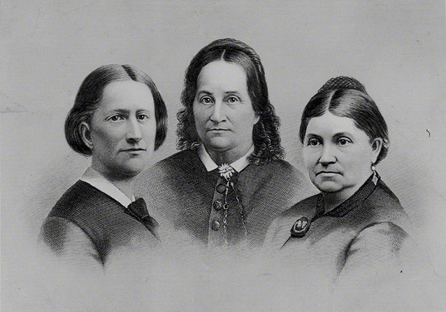 Drawing of early women members of the Chruch