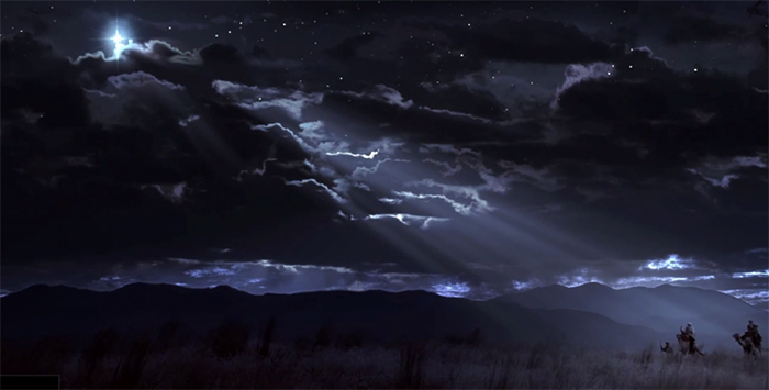 Wisemen following the star