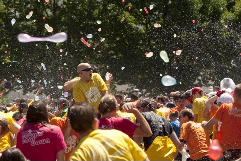 BYU water balloon fight Guiness world record