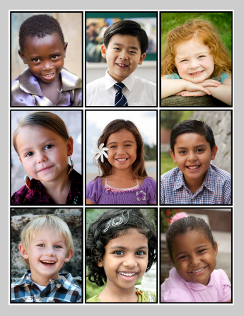 Collage of smiling children