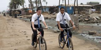 mormon missionaries on bikes
