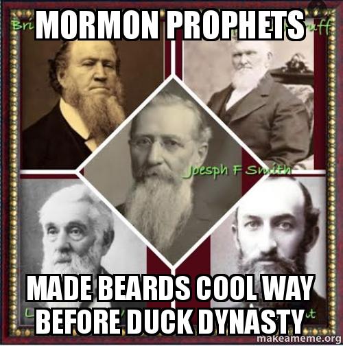 5 Mormon prophets with beards