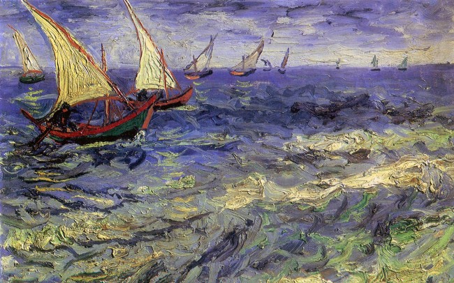 Van Gogh painting ships