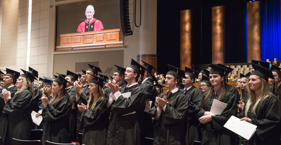 Students Graduating from Brigham Young University Idaho