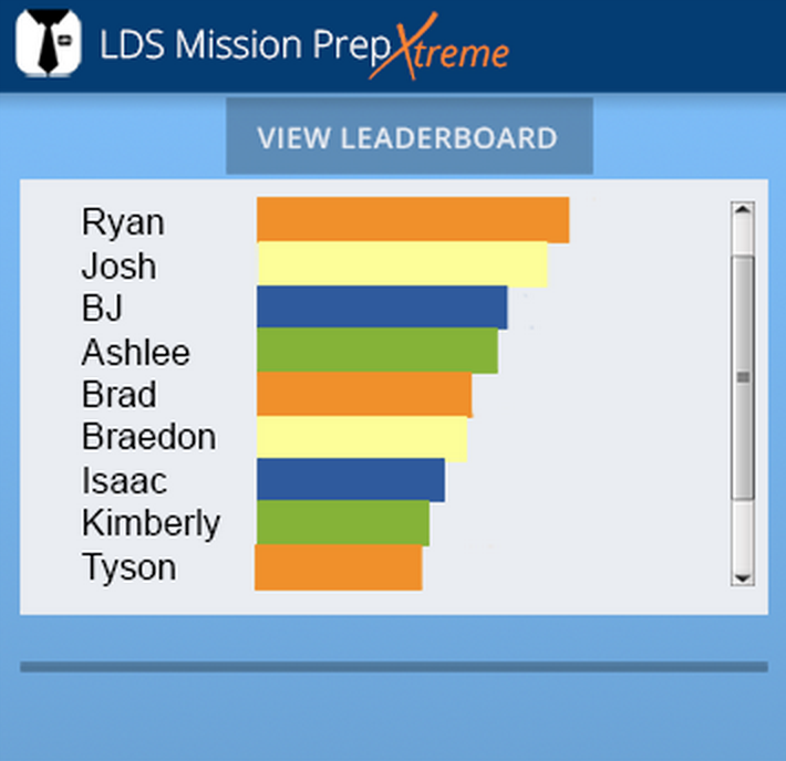 Leaderboard, Mission Prep App