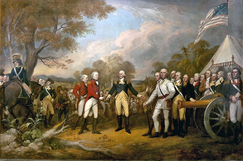 Washington accepting the surrender of General Burgoyne