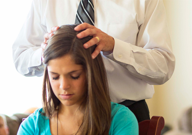 priesthood blessing of teen girl