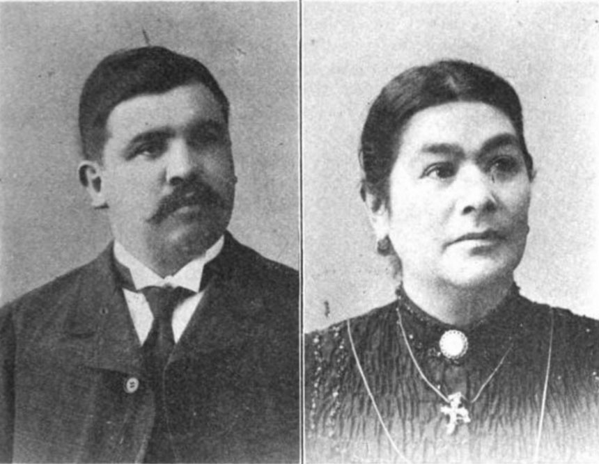 Portrait of Rafael Monroy and his mother