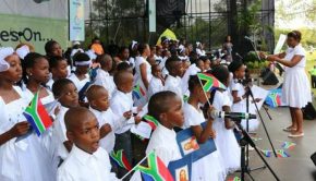 Children singing in Africa
