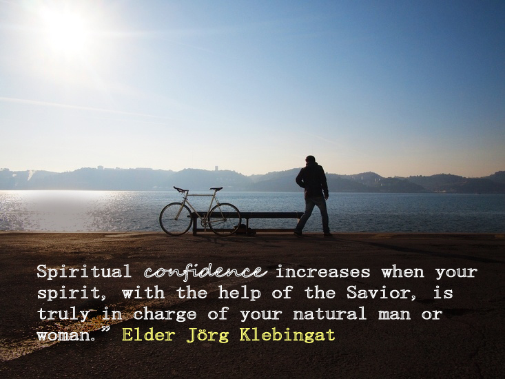 Elder Klebingat quote about how spirituality increased with self-mastery.