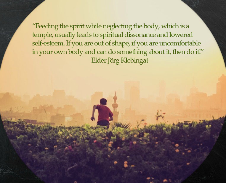 Elder Klebingat quote about the connection between between being physically fit and Spiritual Growth