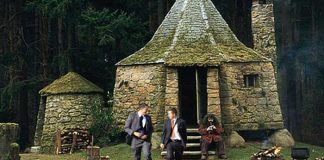 LDS missionaries at Hagrid's Hut