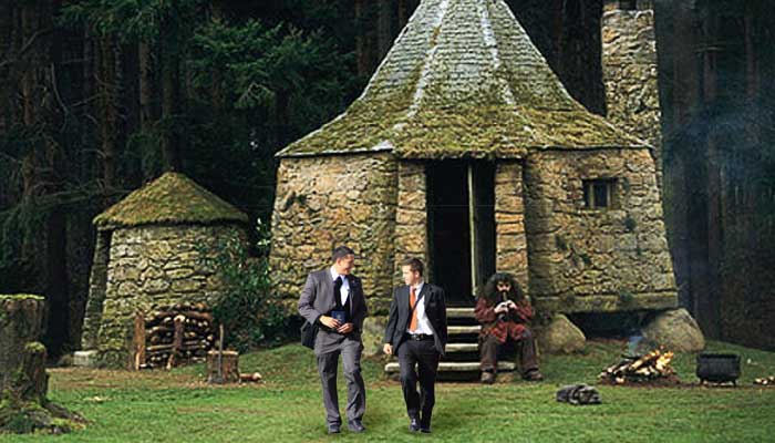 LDS missionaries at Hagrid's Hut