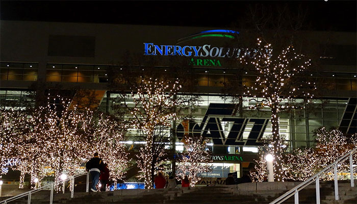 Energy Solutions Arena at Christmas time