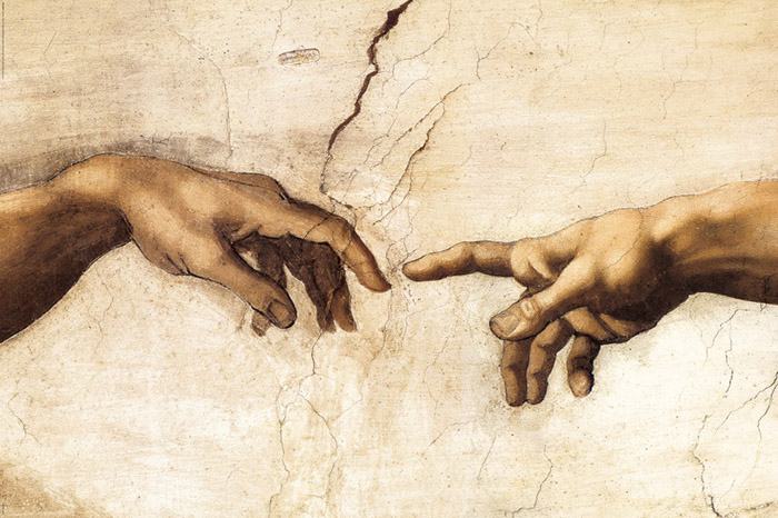 Michelangelo's painting of the finger of God