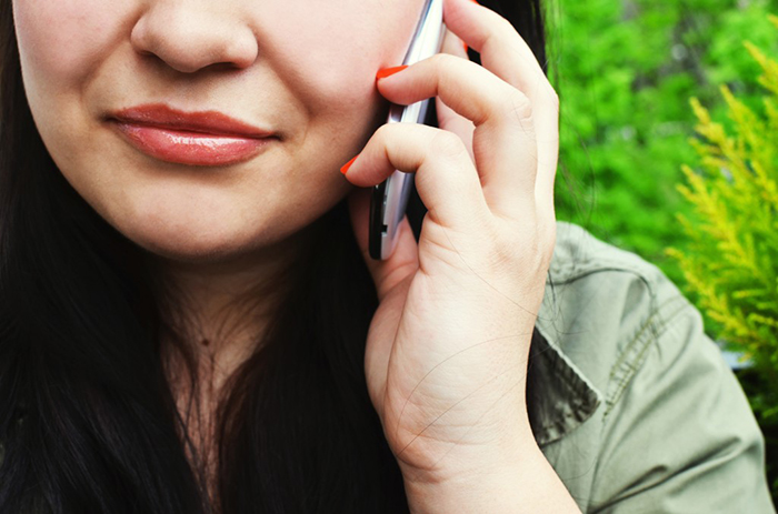 Woman on cell phone