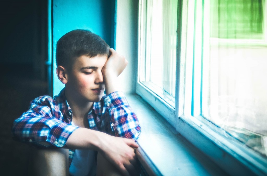 Boy having a hard time at school.