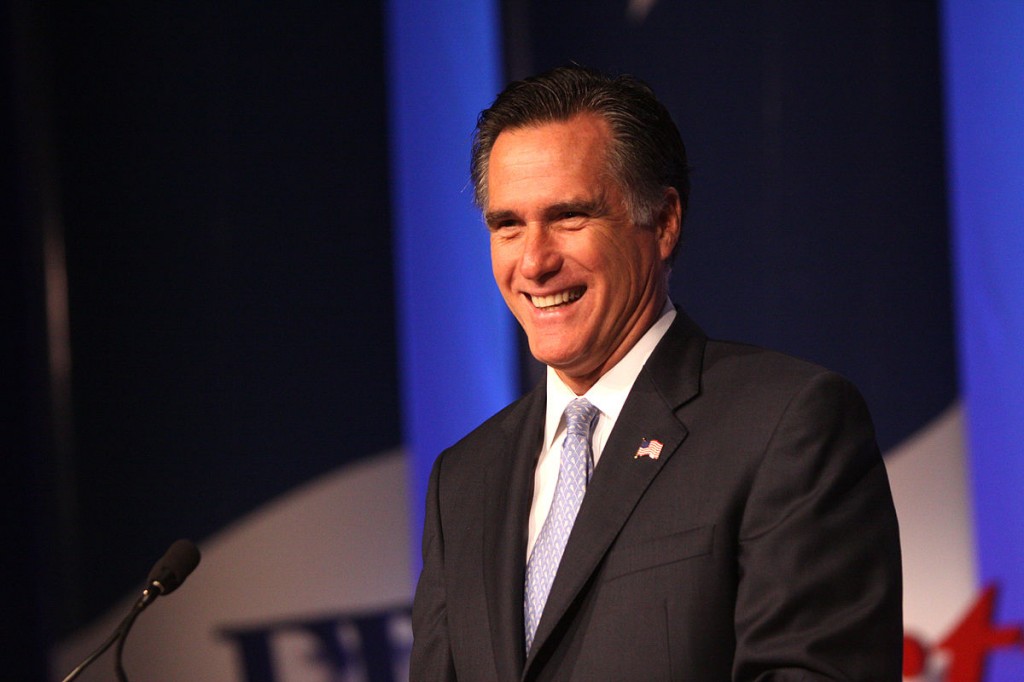 "Mitt Romney speaking" Photo Credit, Gage Skidmore.