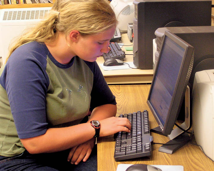 woman at computer