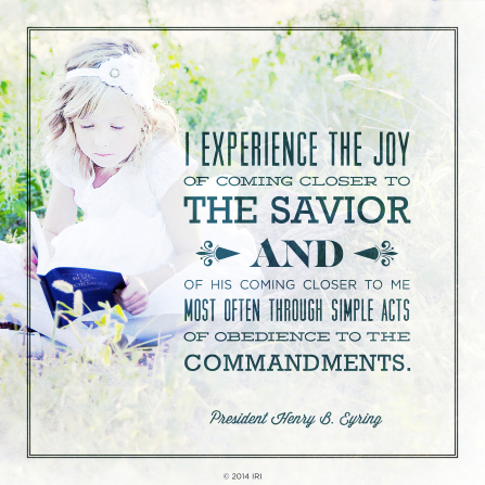 Quote about how keeping the commandments makes life easier