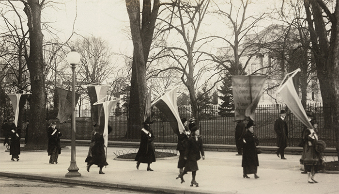 Feminist Rally in early 1900s