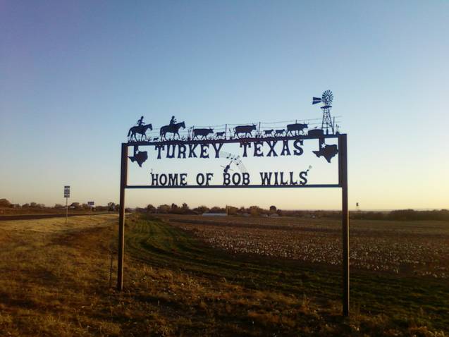 Turkey, Texas town sign