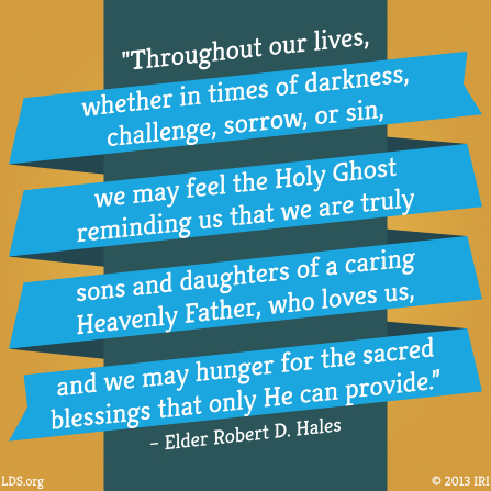 Quote about how the influence of the Holy Ghost makes life easier
