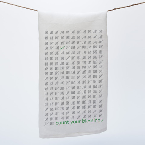 Count your blessings tea towel