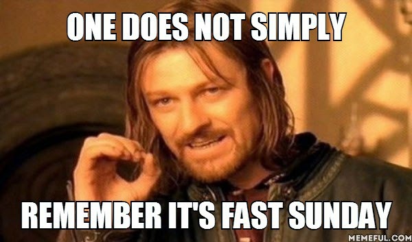 Remember it's fast sunday