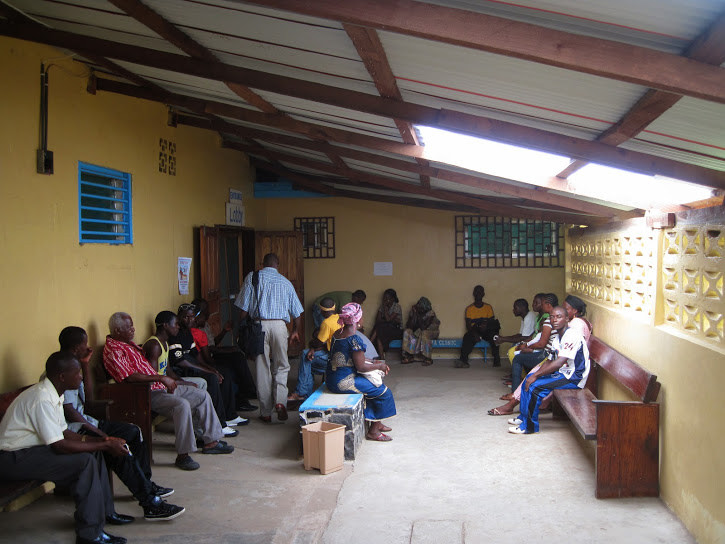 Extended Famiy in Hospital Waiting Room