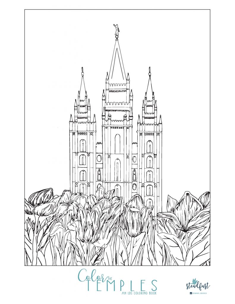 Salt Lake Temple Coloring Page