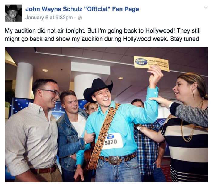 John Wayne Schulz Idol