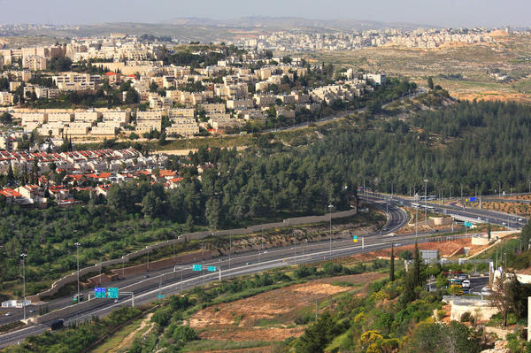 view of Jerusalem and surrounding highways