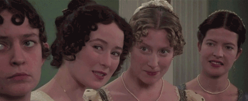 Jane Austen Gif where elizabeth bennet sees mr darcy