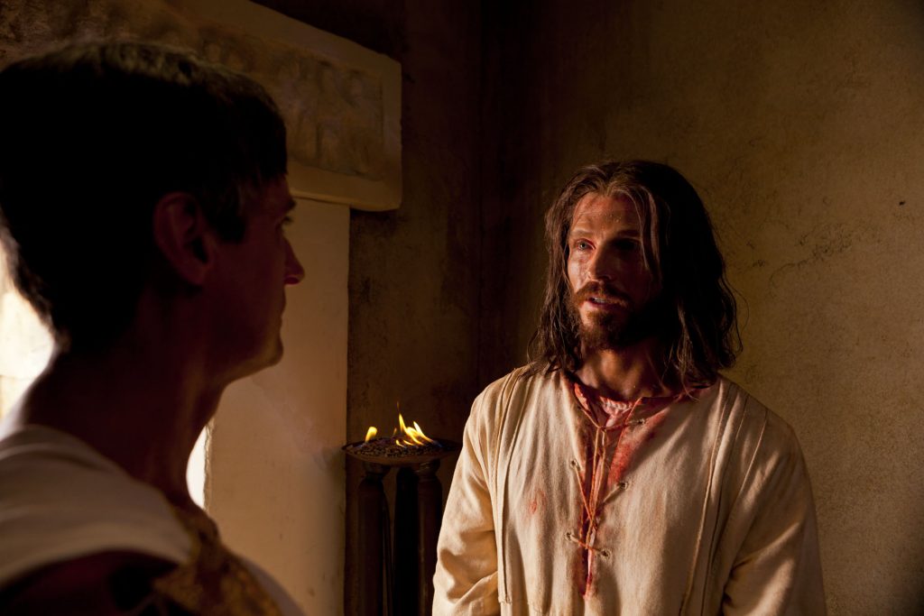 Pilate questioning Jesus Christ about truth