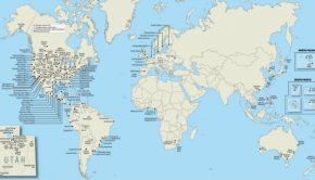 World map of LDS temples