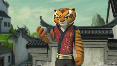 Tigress in kung fu panda as the kid who mastered all the primary program songs