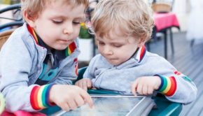 Kids using tablet