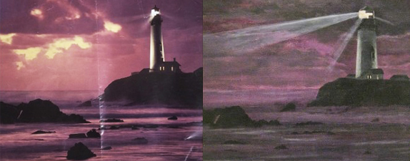 A reference picture and an artist's painting of the picture